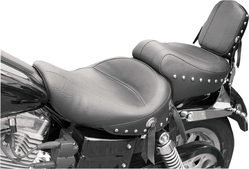 MUSTANG Wide Studded Touring One-Piece 2-Up Seat - Dyna '96-'03