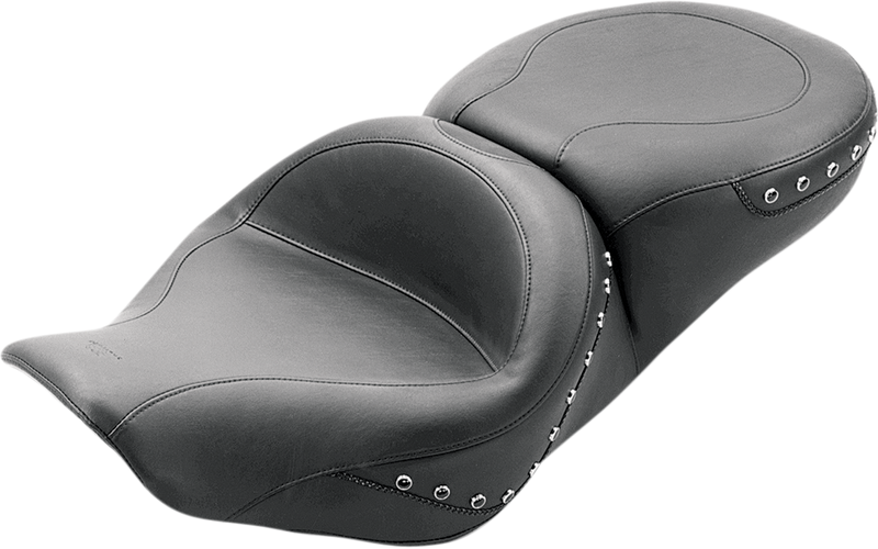 MUSTANG Wide Studded Touring One-Piece 2-Up Seat - Touring '97-'07