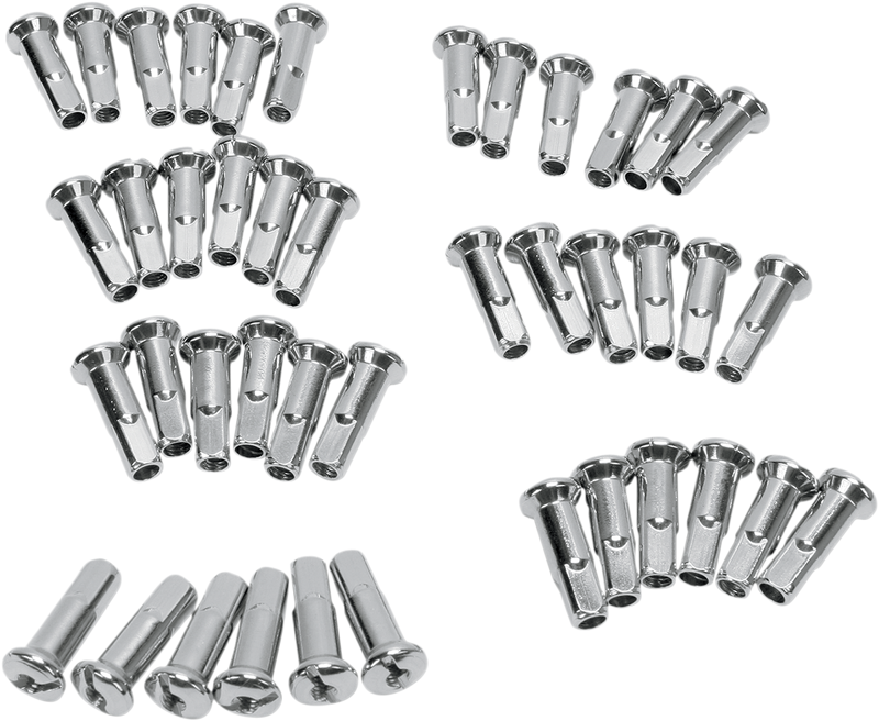 DRAG SPECIALTIES Replacement Stainless Steel Spoke Nipples - X-Long Length - 40 Pack