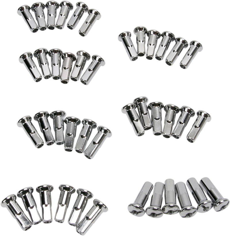 DRAG SPECIALTIES Replacement Nipples for Spoke Set - Standard Length - Chrome