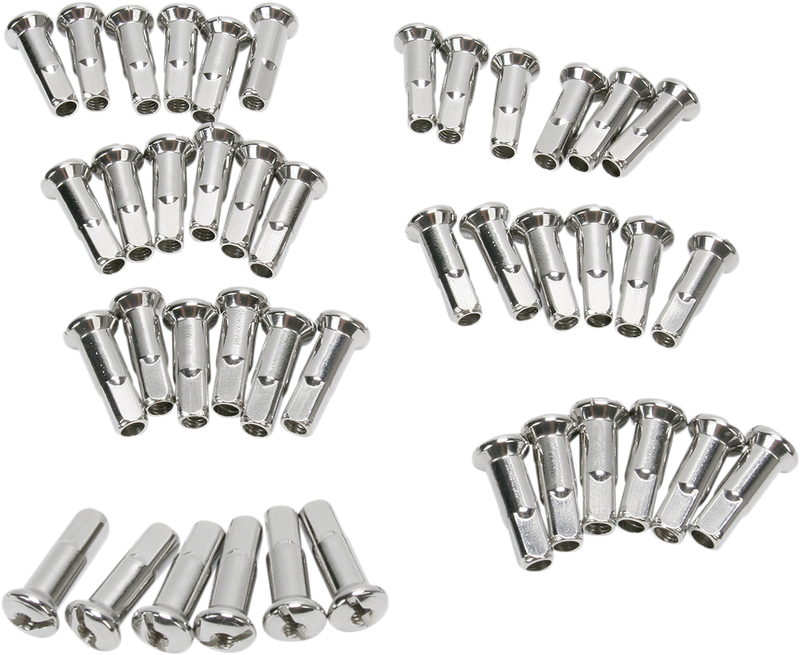 DRAG SPECIALTIES Replacement Stainless Steel Spoke Nipples - Standard Length - 40 Pack