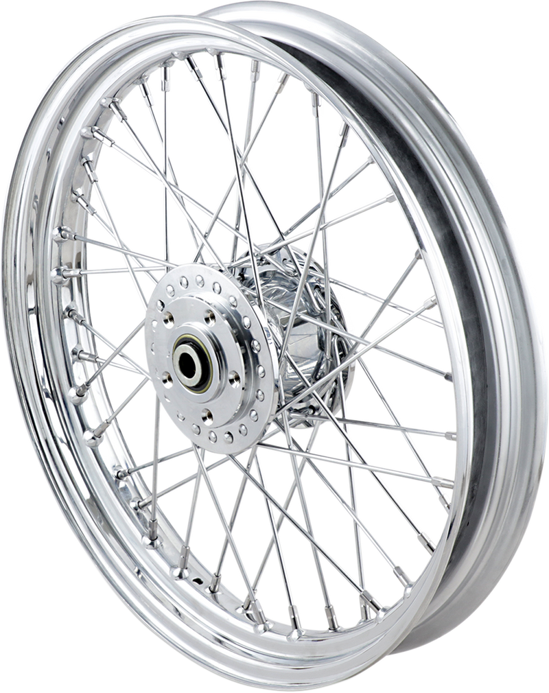 DRAG SPECIALTIES Replacement Laced 40 Spoke Front Wheel Assembly - Chrome - 19"x2.5"