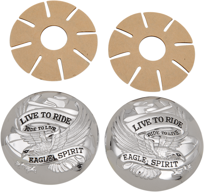 DRAG SPECIALTIES Gas Cap Cover Kit - Live to Ride - Chrome