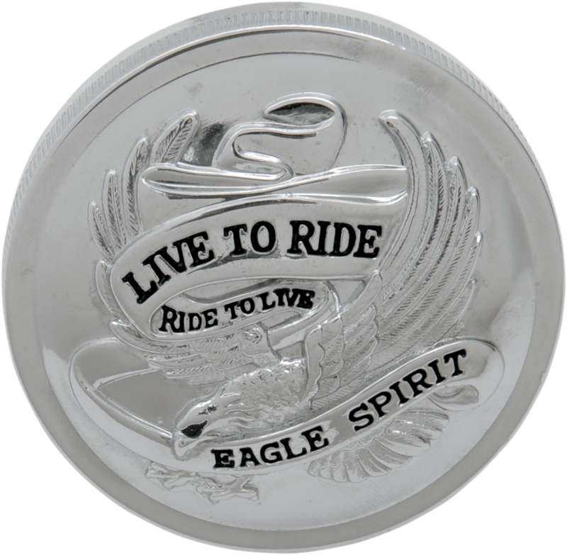 DRAG SPECIALTIES Replacement Non-Vented Screw-In Gas Cap - Live to Ride - Chrome