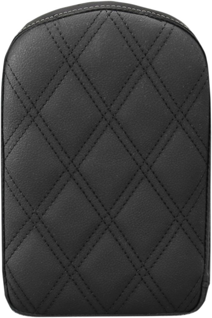 SADDLEMEN Sissy Bar Pad - Lattice Stitched - Black