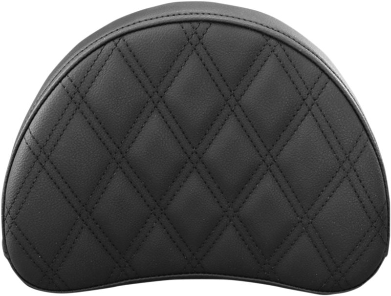 SADDLEMEN Sissy Bar Pad - Lattice Stitched - Black