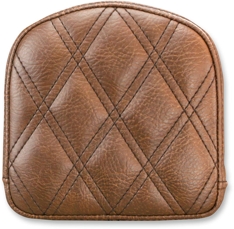 SADDLEMEN Sissy Bar Pad - Lattice Stitched - Brown