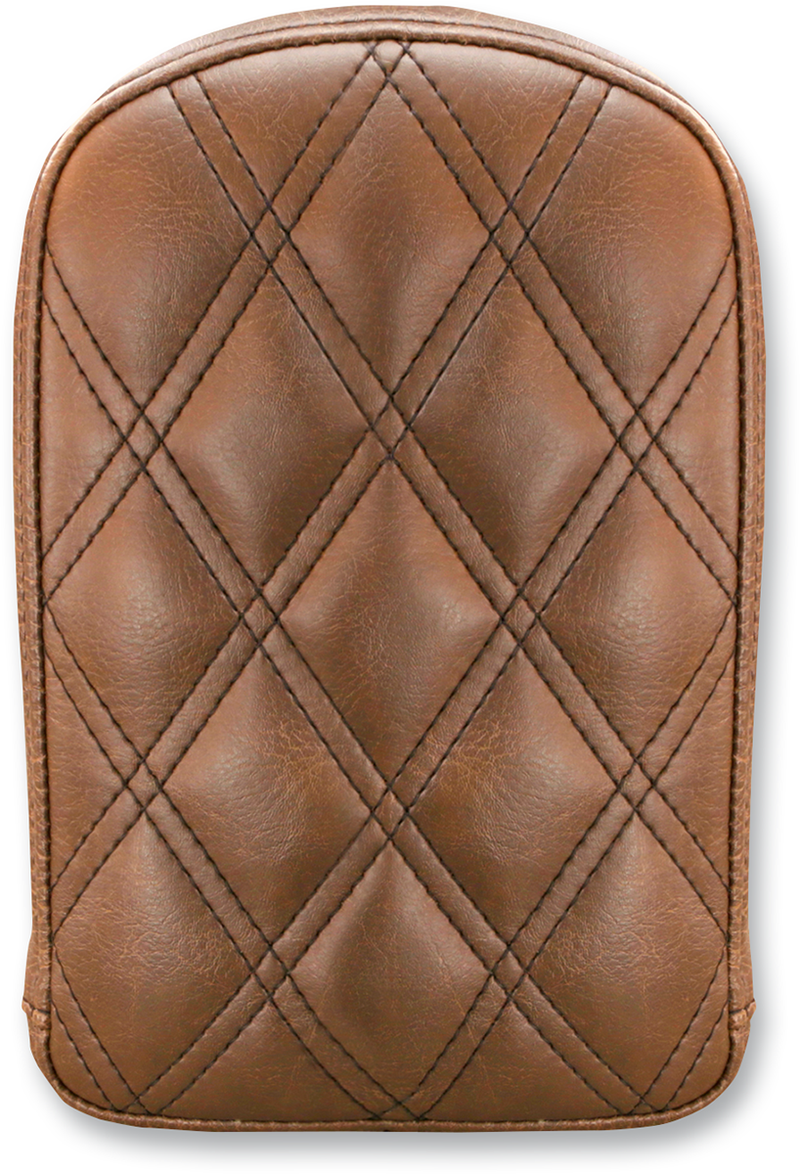 SADDLEMEN Sissy Bar Pad - Lattice Stitched - Brown