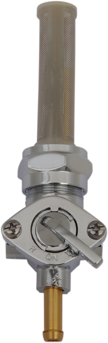 DRAG SPECIALTIES Fuel Petcock - Downward - Chrome - 22 mm
