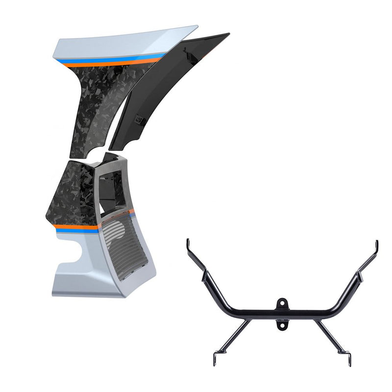 Advanblack Daybrake Carbon Fiber Fairing Spoiler Kit with Support Bracket for '23.5-'26 Harley Road Glide
