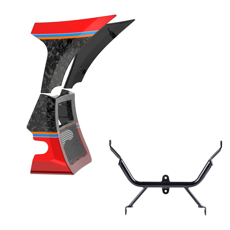 Advanblack Daybrake Carbon Fiber Fairing Spoiler Kit with Support Bracket for '23.5-'26 Harley Road Glide