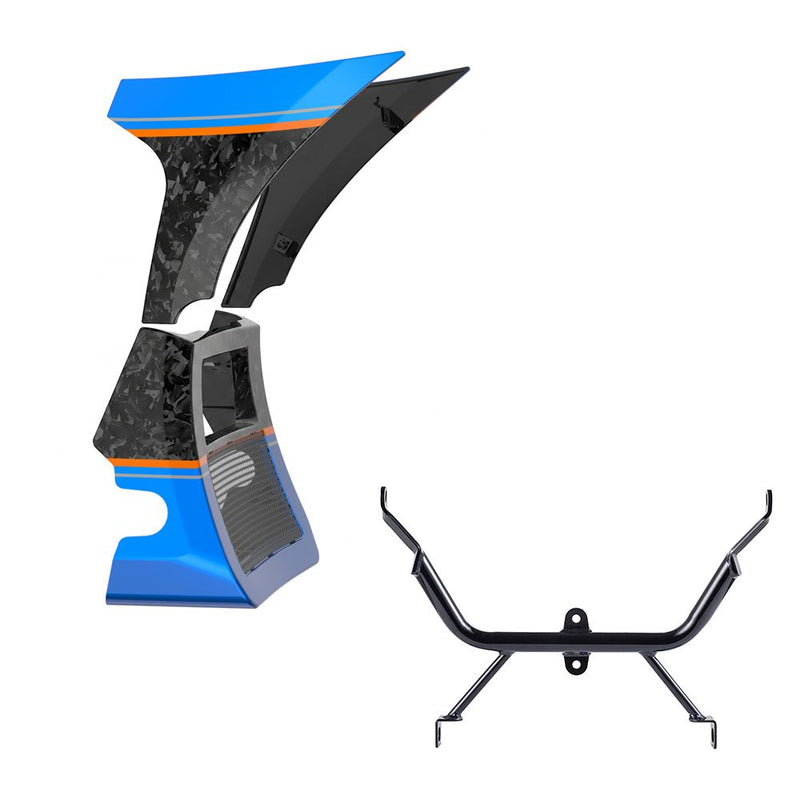 Advanblack Daybrake Carbon Fiber Fairing Spoiler Kit with Support Bracket for '23.5-'26 Harley Road Glide