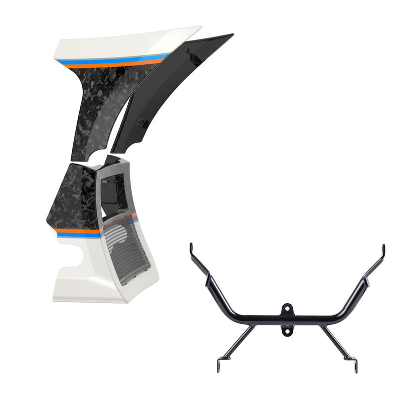 Advanblack Daybrake Carbon Fiber Fairing Spoiler Kit with Support Bracket for '23.5-'26 Harley Road Glide