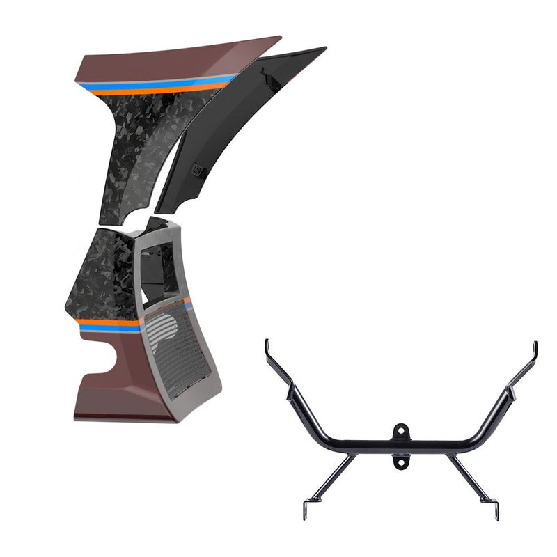 Advanblack Daybrake Carbon Fiber Fairing Spoiler Kit with Support Bracket for '23.5-'26 Harley Road Glide