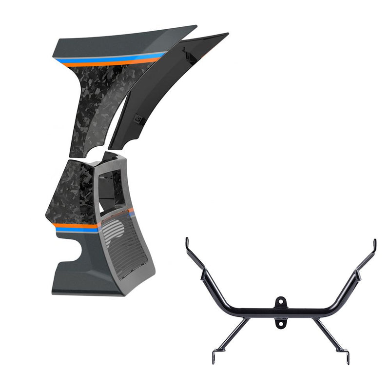 Advanblack Daybrake Carbon Fiber Fairing Spoiler Kit with Support Bracket for '23.5-'26 Harley Road Glide