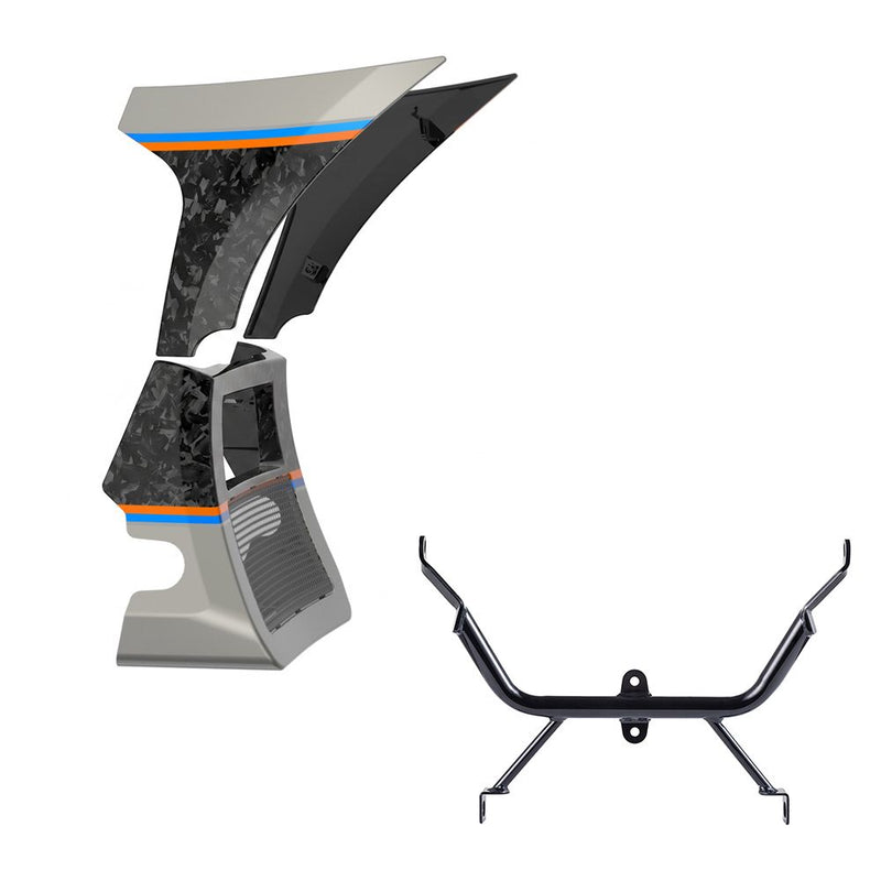 Advanblack Daybrake Carbon Fiber Fairing Spoiler Kit with Support Bracket for '23.5-'26 Harley Road Glide