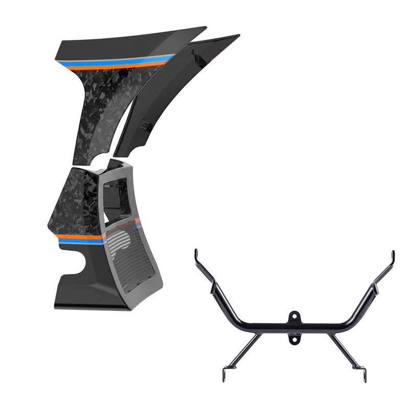 Advanblack Daybrake Carbon Fiber Fairing Spoiler Kit with Support Bracket for '23.5-'26 Harley Road Glide