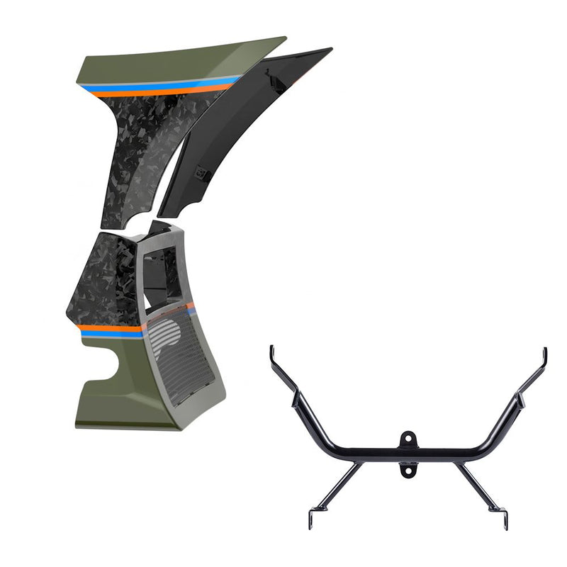 Advanblack Daybrake Carbon Fiber Fairing Spoiler Kit with Support Bracket for '23.5-'26 Harley Road Glide