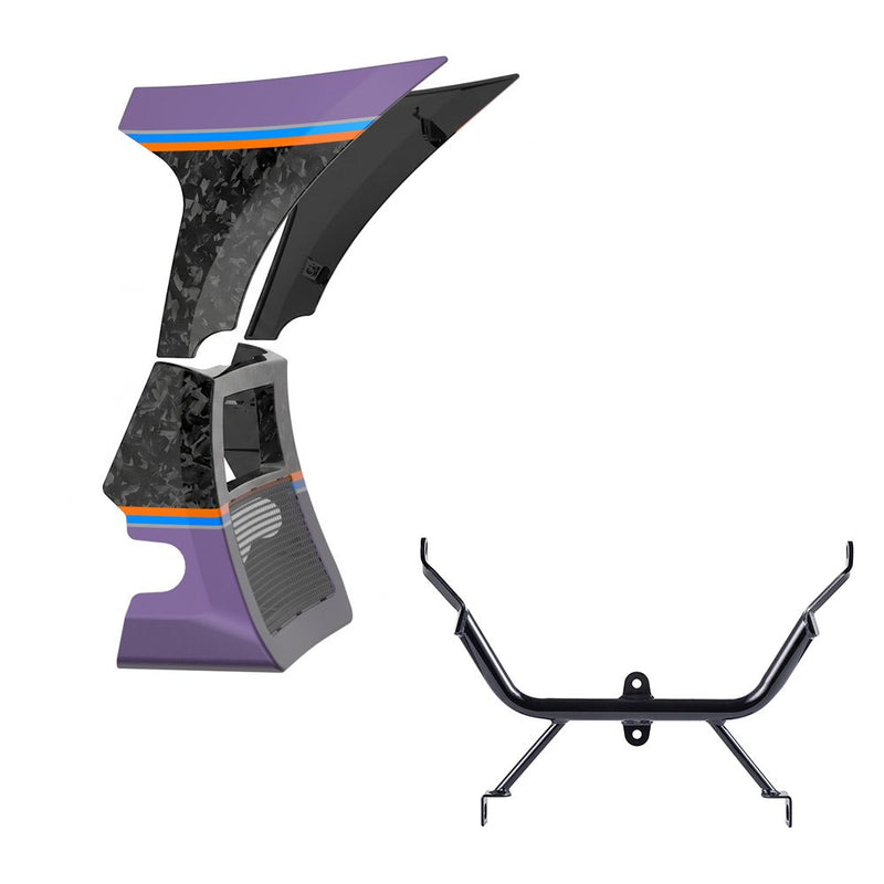 Advanblack Daybrake Carbon Fiber Fairing Spoiler Kit with Support Bracket for '23.5-'26 Harley Road Glide