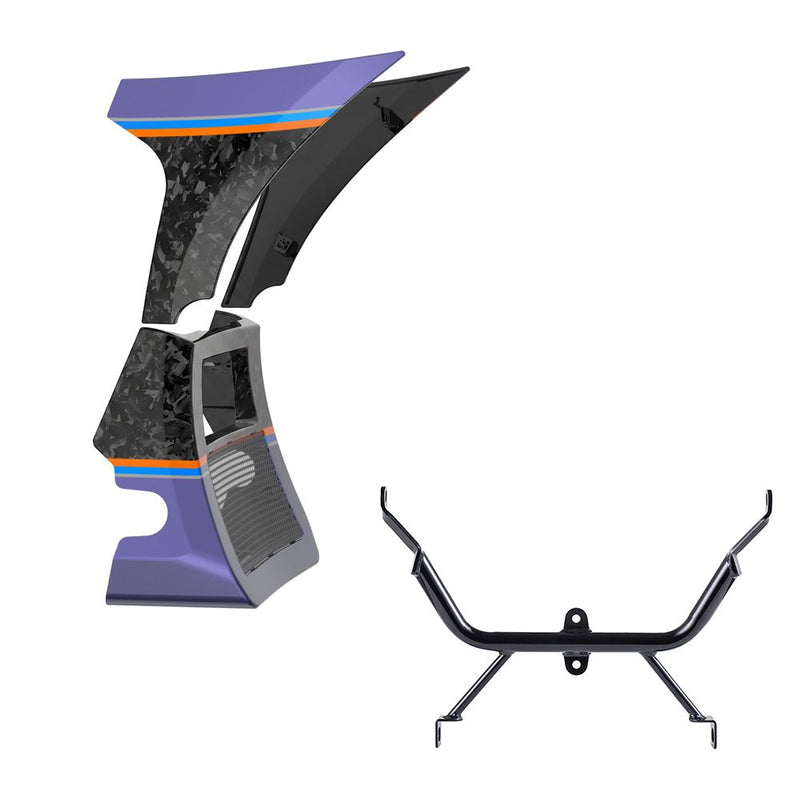 Advanblack Daybrake Carbon Fiber Fairing Spoiler Kit with Support Bracket for '23.5-'26 Harley Road Glide
