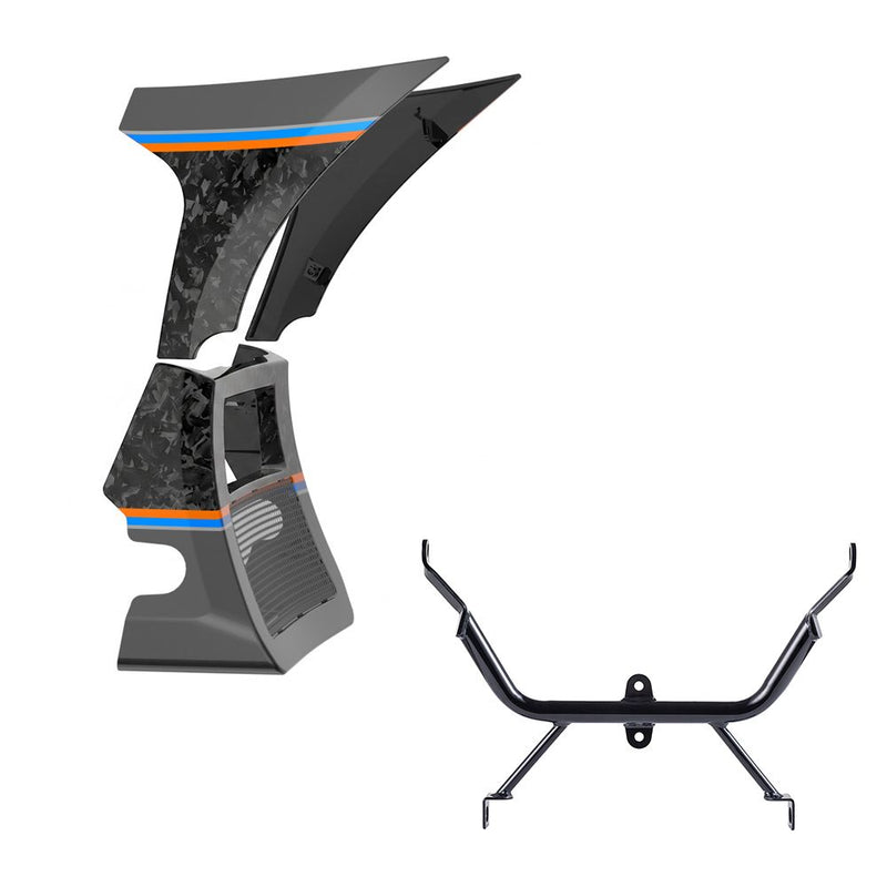 Advanblack Daybrake Carbon Fiber Fairing Spoiler Kit with Support Bracket for '23.5-'26 Harley Road Glide