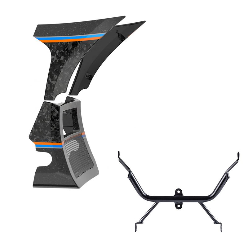 Advanblack Daybrake Carbon Fiber Fairing Spoiler Kit with Support Bracket for '23.5-'26 Harley Road Glide