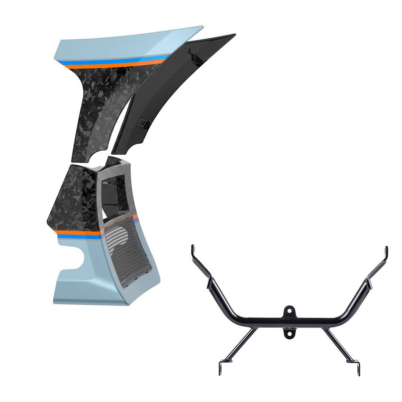 Advanblack Daybrake Carbon Fiber Fairing Spoiler Kit with Support Bracket for '23.5-'26 Harley Road Glide