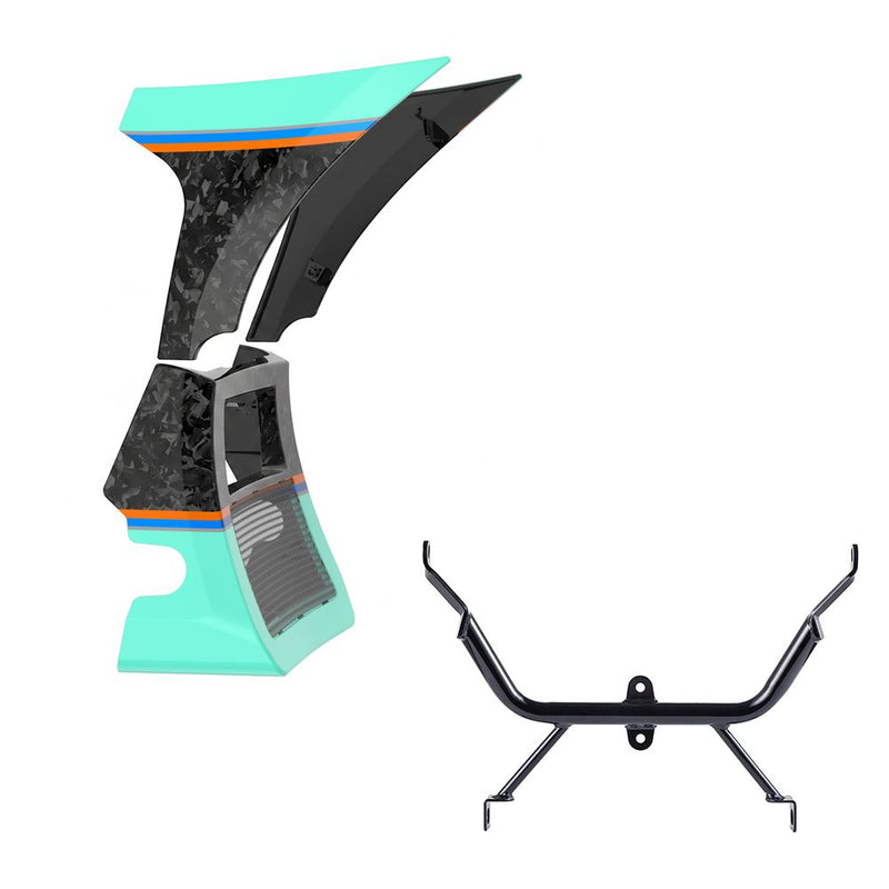 Advanblack Daybrake Carbon Fiber Fairing Spoiler Kit with Support Bracket for '23.5-'26 Harley Road Glide