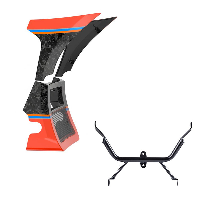 Advanblack Daybrake Carbon Fiber Fairing Spoiler Kit with Support Bracket for '23.5-'26 Harley Road Glide