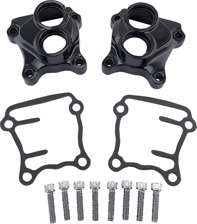DRAG SPECIALTIES Replacement Die-Cast Lifter Cover Kit - Gloss Black - Twin Cam '99-'17