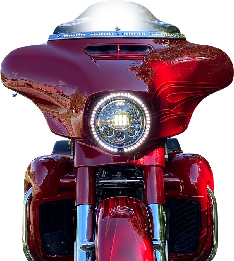 CUSTOM DYNAMICS ProBeam Amber/White Headlamp Standard Trim Ring