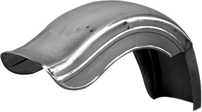 DRAG SPECIALTIES Universal Steel Fat Bob-Style Rear Fender - Raw - Right-Hand Chain Drive