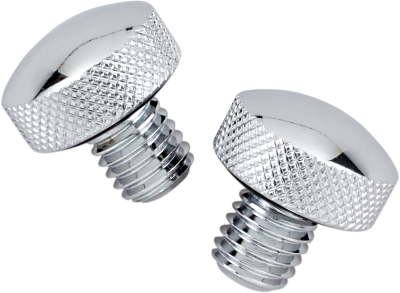 DRAG SPECIALTIES Replacement Knurled Seat Bolt Set - Chrome - FLST '84-'07