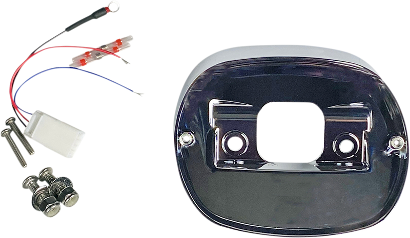 CUSTOM DYNAMICS Taillight Baseplate - Chrome