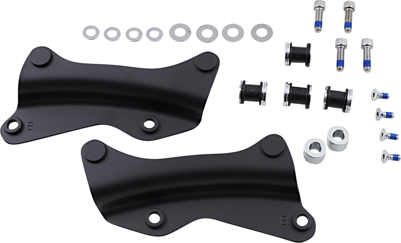 DRAG SPECIALTIES 4-Point Backrest Docking Kit - Black - Touring '14-'24