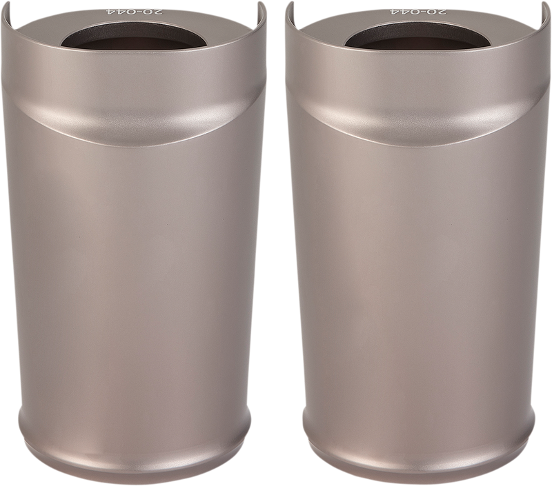 ARLEN NESS Standard Length Fork Boot Cover - Titanium Anodized - Smooth - '14-'23 FLH/FLT