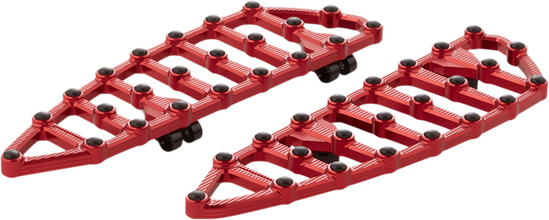 ARLEN NESS MX Driver Floorboards - Red - 2018-2022 SOFTAIL MODELS