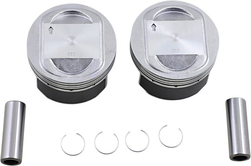 DRAG SPECIALTIES Replacement 10.25:1 Big Bore Piston Set - Bore Oversize +.010" - Twin Cam
