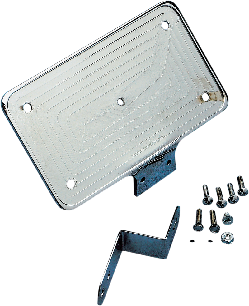 DRAG SPECIALTIES Flat Laydown Style License Plate Kit - Chrome