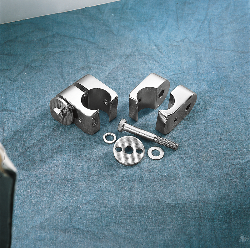DRAG SPECIALTIES Universal Engine Guard Accessory Mount Clamps Kit - Chrome - 1"