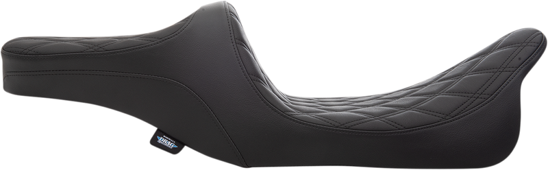 DRAG SPECIALTIES Predator III 2-Up Seat - Double Diamond - Black Stitching - Touring '99-'07