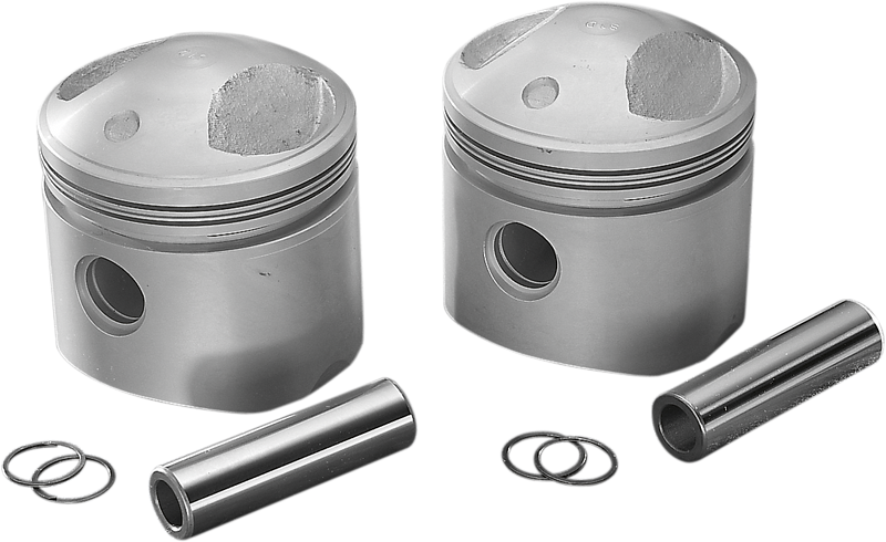 DRAG SPECIALTIES Replacement Aluminum 8.5:1 Piston Set - Bore Oversize +0.070"