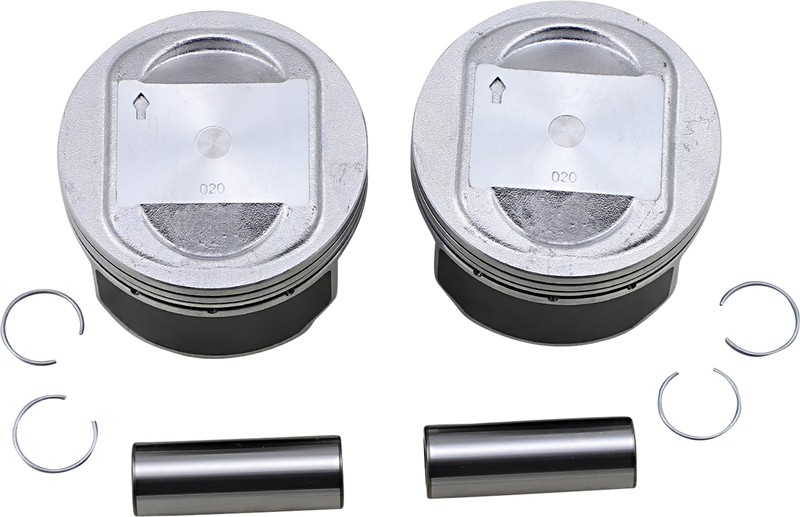 DRAG SPECIALTIES Replacement 10.25:1 Big Bore Piston Set - Bore Oversize +.020" - Twin Cam