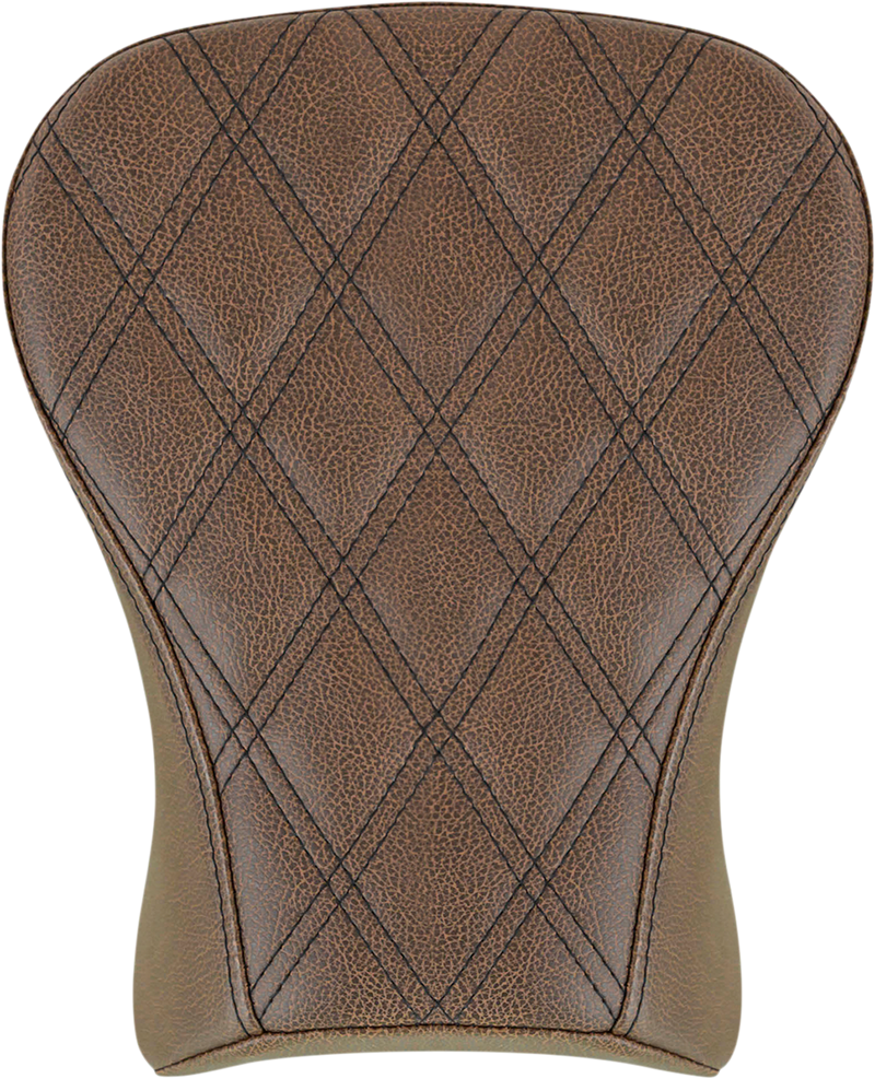 SADDLEMEN Renegade Pillion Pad - Touring - Lattice Stitched - Brown - Softail '18-'23