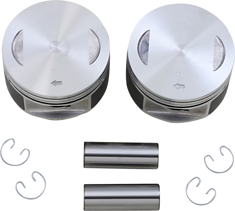 DRAG SPECIALTIES Replacement 9:1 Piston Set - Bore Oversize +.020" - Twin Cam