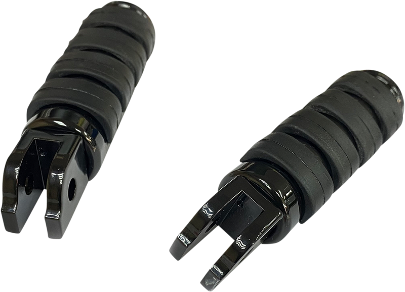 DRAG SPECIALTIES FML Soft-Ride Folding Footpegs - Driver - Gloss Black - Softail