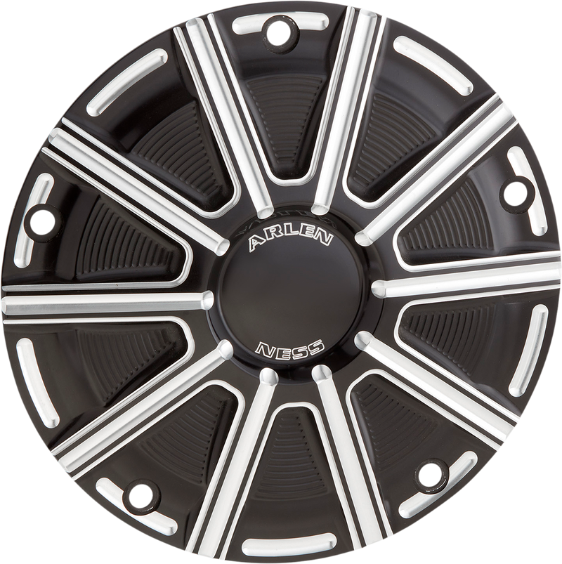 ARLEN NESS 10-Gauge Derby Cover - Black Anodized / Machined - Touring/Trike '15-'24