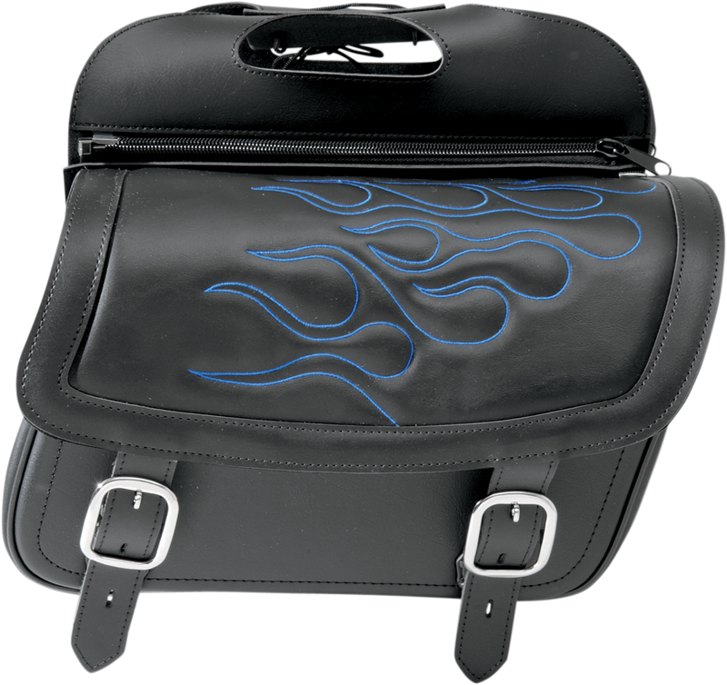 SADDLEMEN Flame Saddlebag - Blue - Large