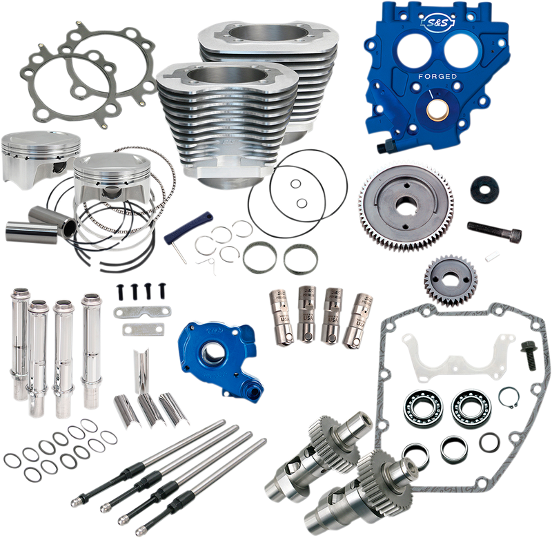 S&S CYCLE 100" Power Package Performance Kit - Gear Drive - Silver