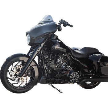 ARLEN NESS Fat Tire Fork Boot Cover - Gloss Black Powder-coat - Smooth - '14-'24 FLH/FLT